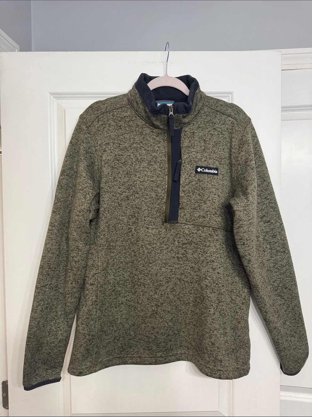 Columbia Men's Olive Green Quarter-Zip Fleece Pullover